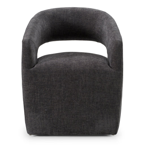 Angie - Modern Dark Grey Fabric Dining Chair