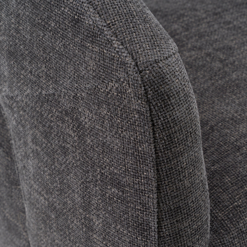 Angie - Modern Dark Grey Fabric Dining Chair — view 4