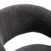 Angie - Modern Dark Grey Fabric Dining Chair — view 5