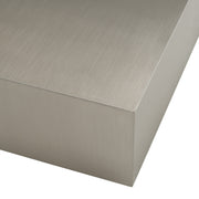 Anvil Modern Brushed Stainless Steel Rectangular Coffee Table — view 3