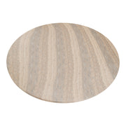 Aragats - Modern Faux Travertine Concrete Round Dining Table — view 2