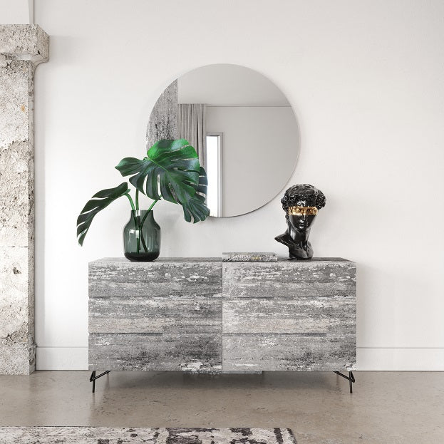 Lamont + Aria - Modern Beige Fabric + Grey Texture 4-Piece Bedroom Set — view 3
