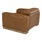 Aris - Modern Brown Leather Chair w/ Power Recliner & Headrest — view 3