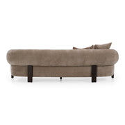 Arnaud - Modern Tan Fabric + Brown Oak Sofa — view 4