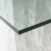 Ashley - Modern Glass + White Fiberglass Dining Table — view 4