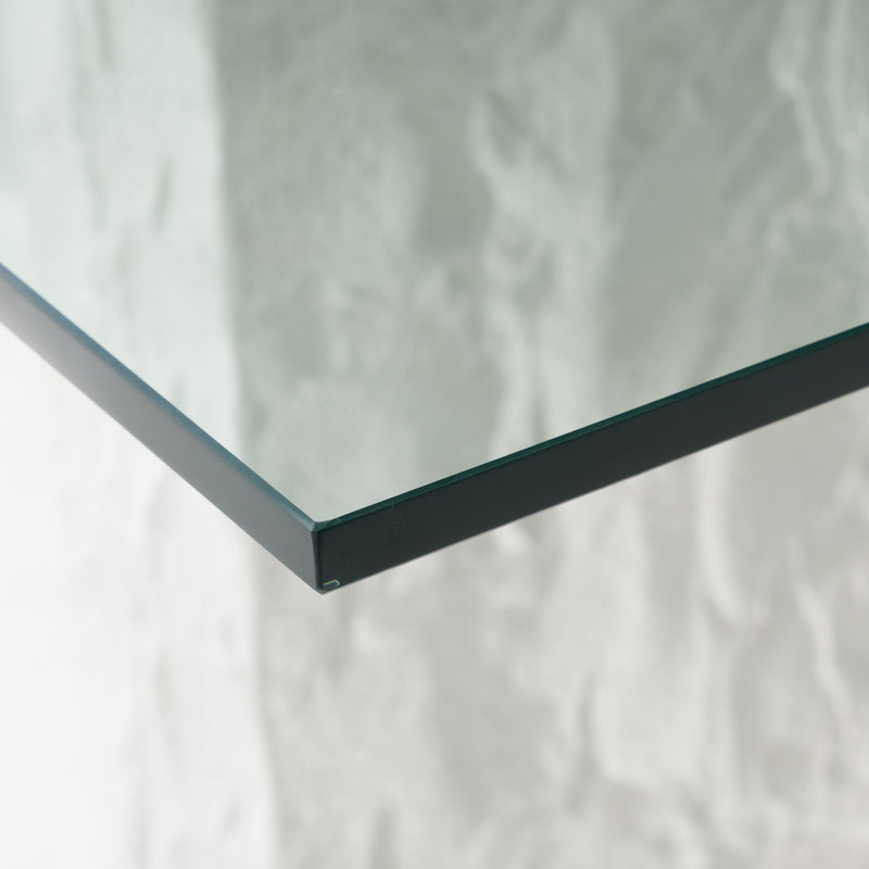Ashley - Modern Glass + White Fiberglass Dining Table — view 4