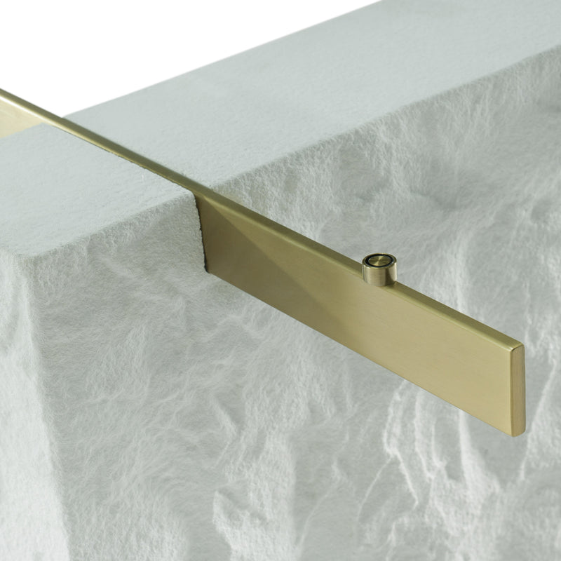 Ashley - Modern Glass + White Fiberglass Dining Table — view 5
