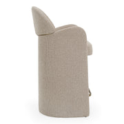 Ashley - Modern Beige Fabric + Brushed Brass Counter Chair — view 3