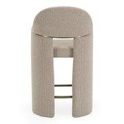 Ashley - Modern Beige Fabric + Brushed Brass Counter Chair — view 5