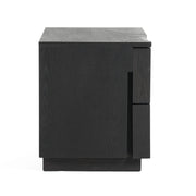 Aspen - Modern Matte Brown Ash & Silver Nightstand — view 5