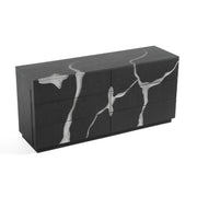 Aspen - Modern Matte Brown Ash & Silver Dresser — view 2
