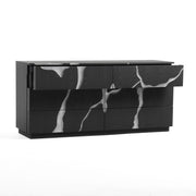 Aspen - Modern Matte Brown Ash & Silver Dresser — view 3