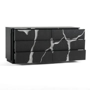 Aspen - Modern Matte Brown Ash & Silver Dresser — view 4