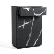 Aspen - Modern Matte Brown Ash & Silver Chest — view 3