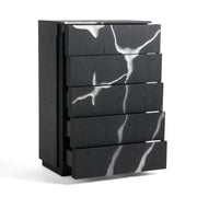 Aspen - Modern Matte Brown Ash & Silver Chest — view 4