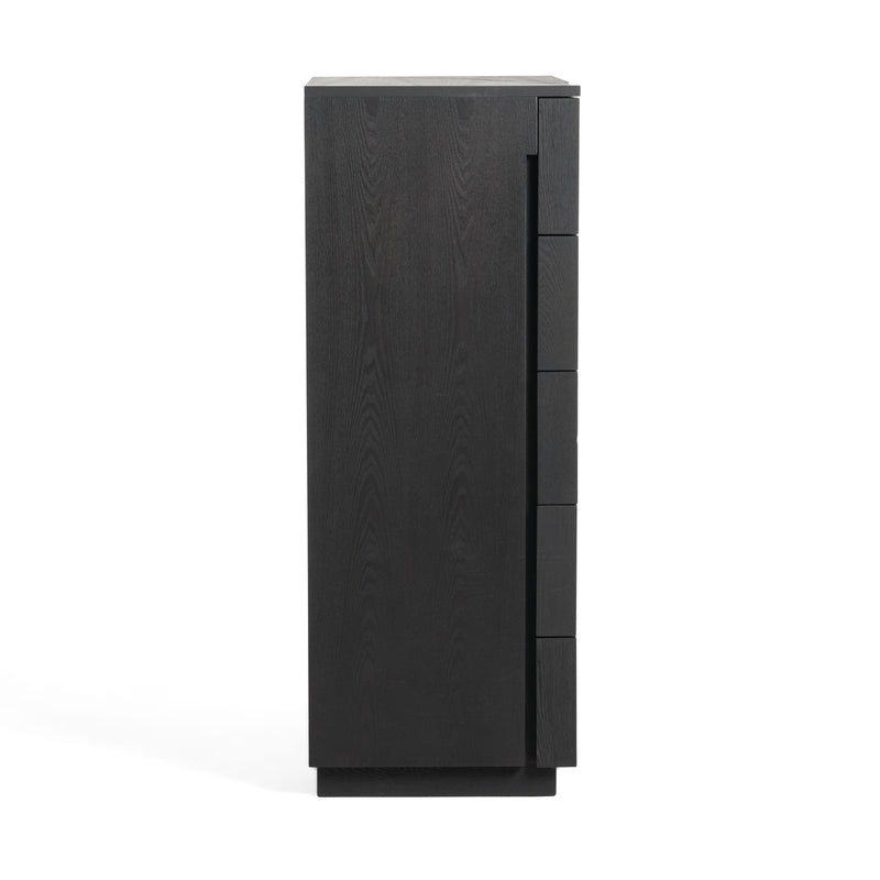 Aspen - Modern Matte Brown Ash & Silver Chest — view 5