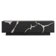 Aspen - Modern Matte Brown Ash & Silver TV Stand — view 5