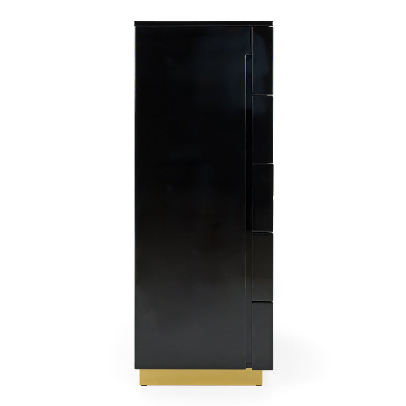 Aspen - Modern Black & Gold Wide Chest — view 2