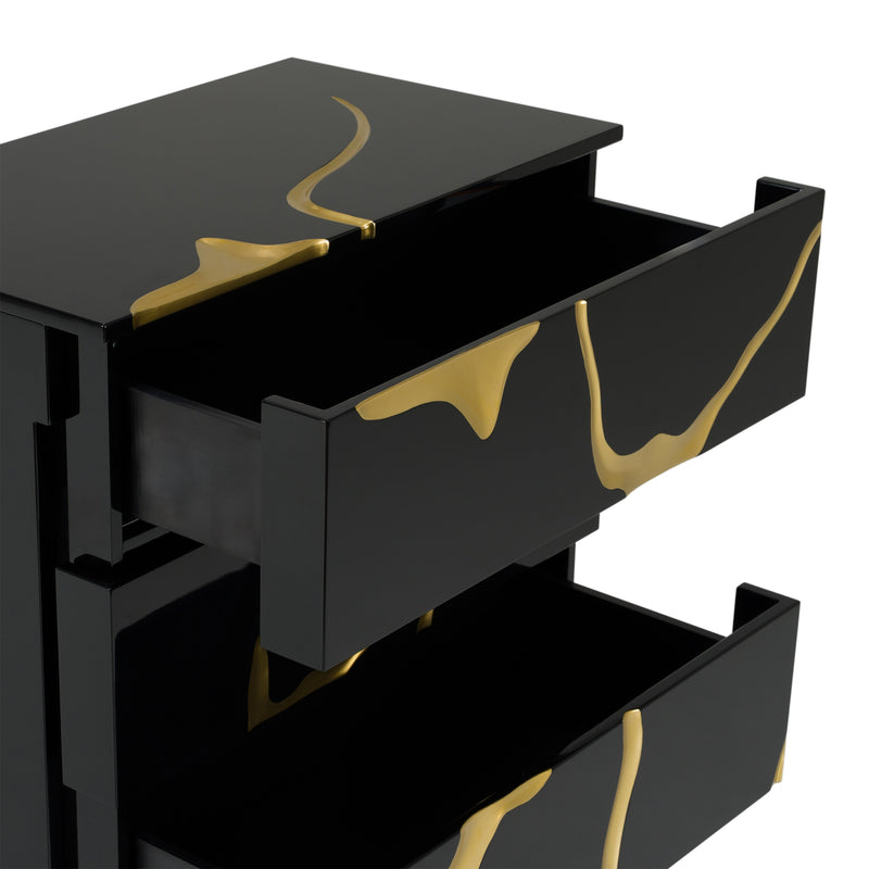 Aspen - Modern Black & Gold Wide Chest — view 5