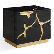 Aspen - Modern Black + Gold 4-Piece Bedroom Set — view 4