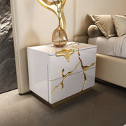 Aspen - Modern Beige + White + Gold 4-Piece Bedroom Set — view 2