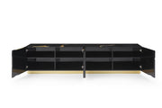 Aspen - Modern Black & Gold TV Stand — view 5