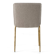 Atlanta - Modern Beige Fabric & Brass Dining Chair — view 4