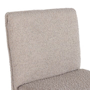 Atlanta - Modern Beige Fabric & Brass Counter Chair — view 4
