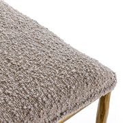 Atlanta - Modern Beige Fabric & Brass Counter Chair — view 5