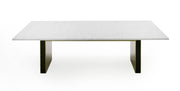 Auer - White Marble & Gold Dining Table — view 2