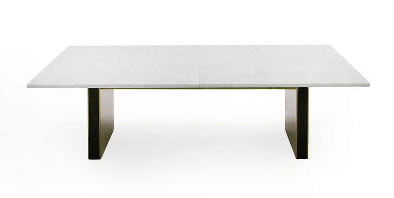Auer - White Marble & Gold Dining Table — view 2