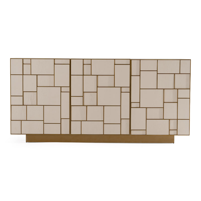 Auer - Mid-Century Modern Cream Ash + Gold Buffet — view 2