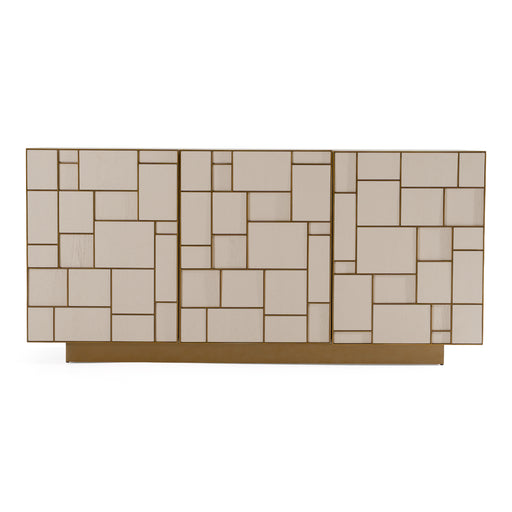 Auer - Mid-Century Modern Cream Ash + Gold Buffet — view 2