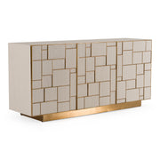 Auer - Mid-Century Modern Cream Ash + Gold Buffet — view 3