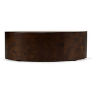 August - Modern Dark Walnut Burl Oval Coffee Table — view 4