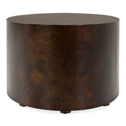 August - Modern Dark Walnut Burl Oval Coffee Table — view 2