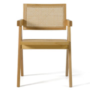 Aurora Modern Light Rattan and Natural Ash Dining Armсhair — view 4