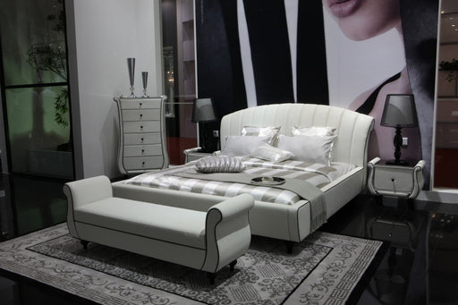 Auspicious Transitional White Nightstand