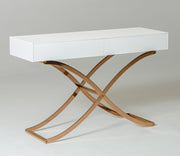 Aversa Modern White Crocodile Console Table & Mirror — view 4