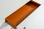 Aversa Modern White Crocodile Console Table & Mirror — view 3