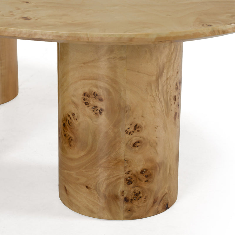 Avril - Modern Burl Freeform Coffee Table — view 4