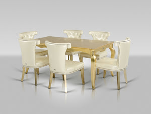 Imperial Transitional Gold Crocodile Dining Table — view 4