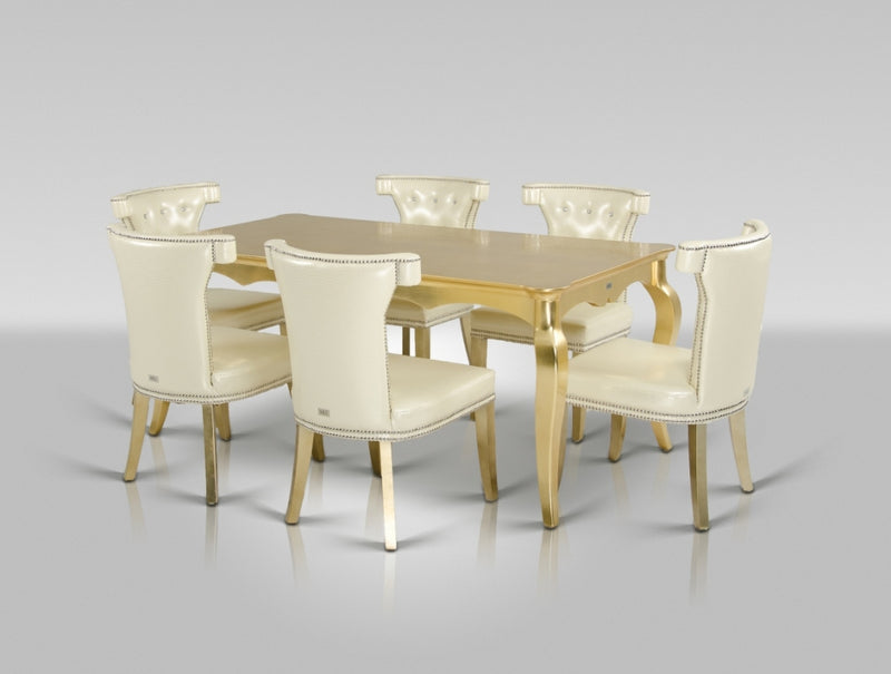 Imperial Transitional Gold Crocodile Dining Table — view 4