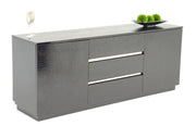 Skyline Modern Black Crocodile Lacquer Buffet