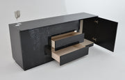 Skyline Modern Black Crocodile Lacquer Buffet — view 2