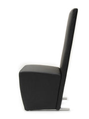 Maud Modern Black Leatherette Dining Chair — view 2