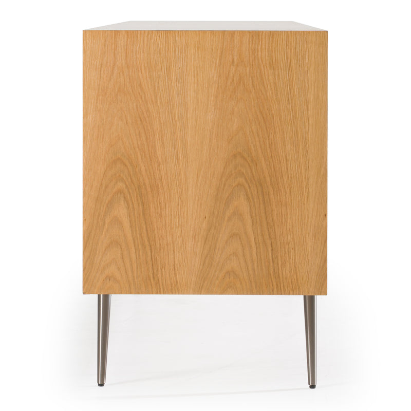 Azteca - Modern White Oak + Black Geometric Pattern Buffet — view 4