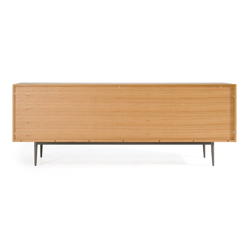 Azteca - Modern White Oak + Black Geometric Pattern Buffet — view 5