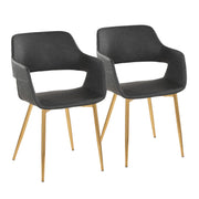 Set of two Lumi Source Margarite contemporary dining chairs with sleek, versatile design and comfortable seating.
