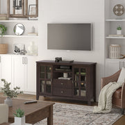 Artisan - Tall TV Media Stand - Dark Chestnut Brown - R&R Furniture Gallery (Fountain Valley, CA)